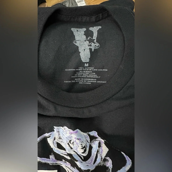 NWOT VLONE x Pop Smoke The Woo T-Shirt Black Size Medium - Picture 3 of 8